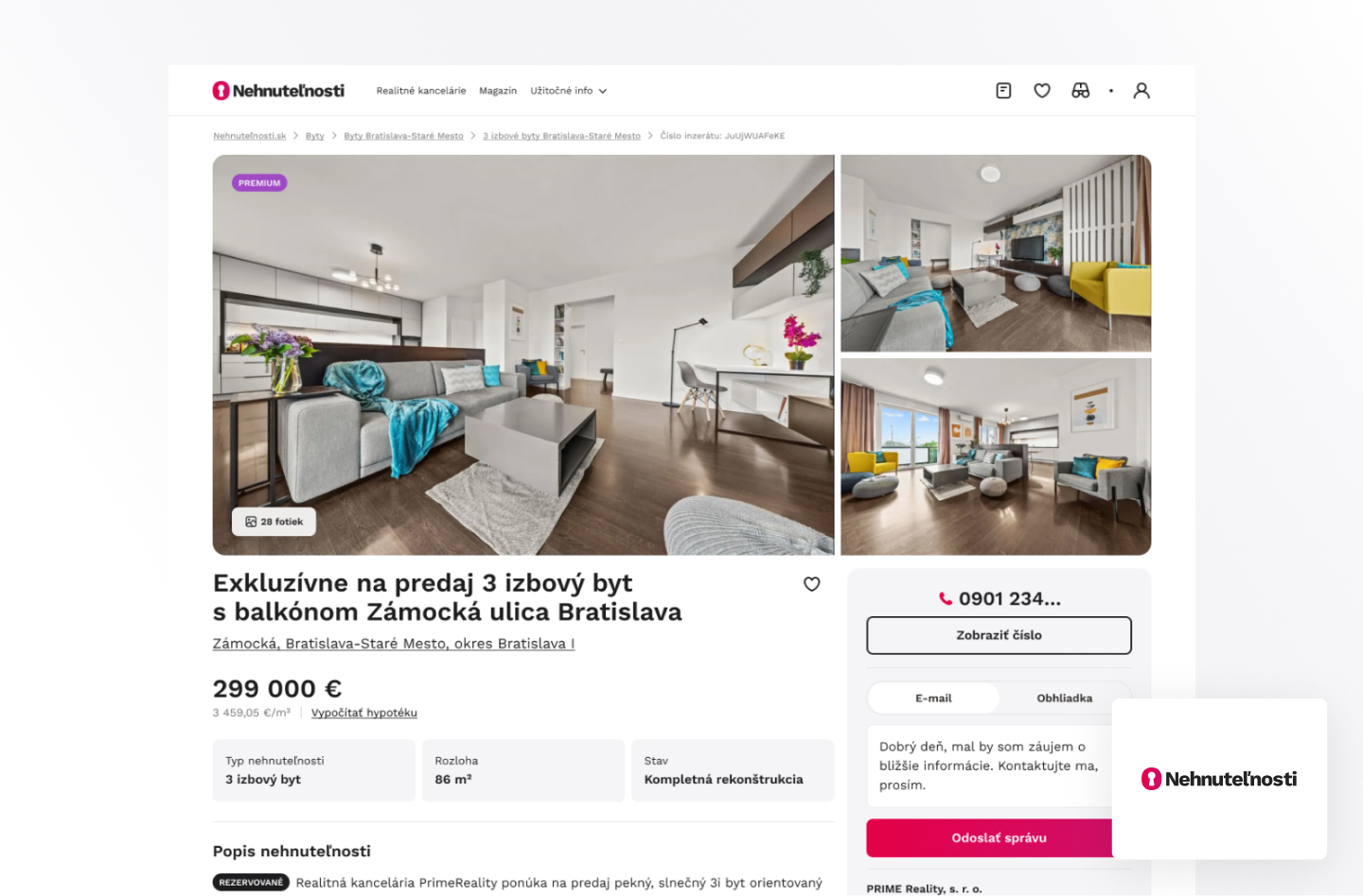 Nehnuteľnosti.sk property detail redesign